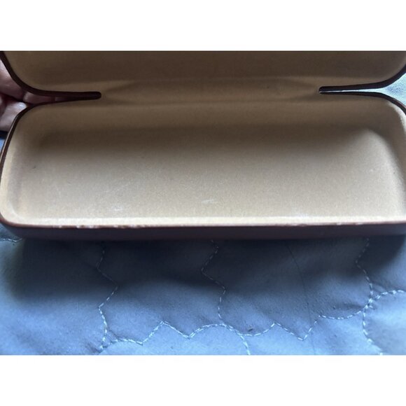 Longchamp Paris Brown Leather Hard Shell Sunglasses Sun Eye Glass Glasses Case - Picture 4 of 6